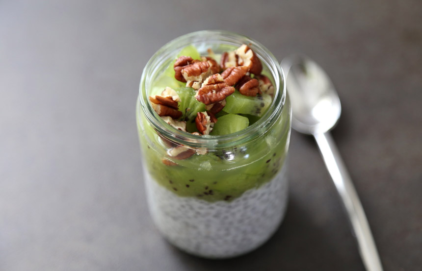Budino di chia e kiwi