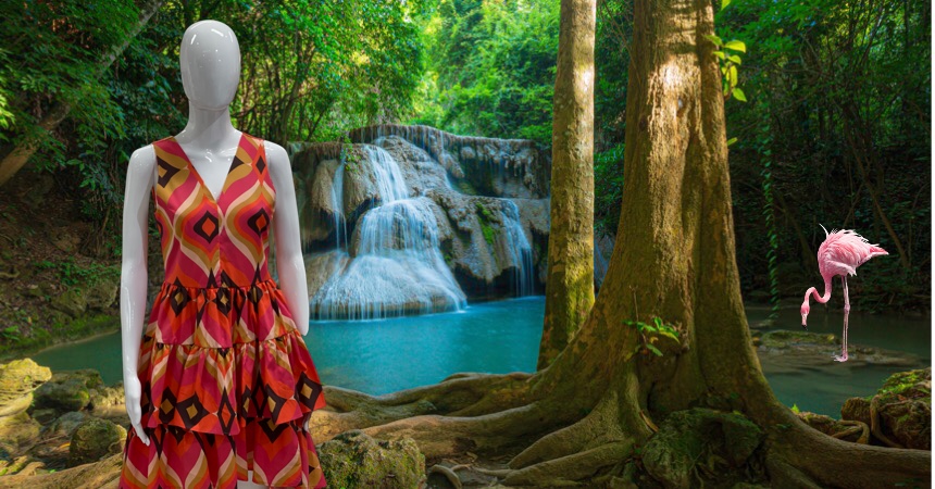 Romantic optical dress da Boutique Vitalini