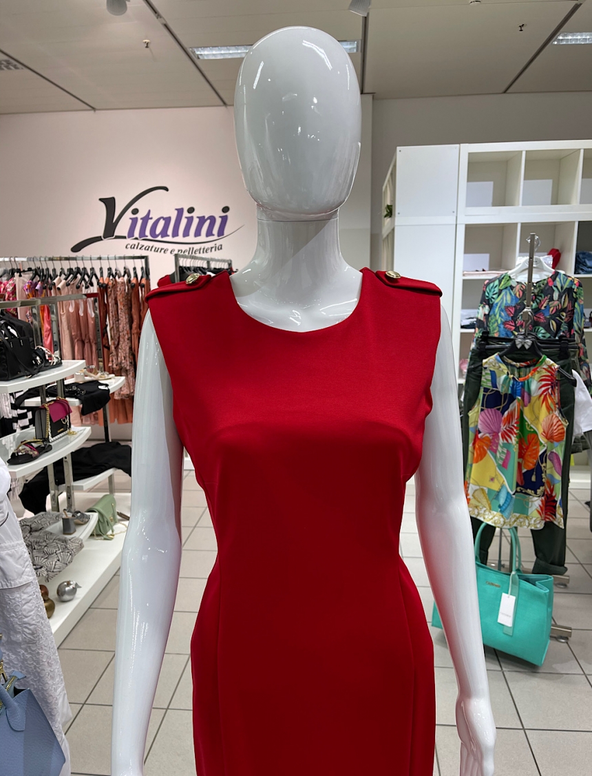 Abito tubino rosso fuoco di Liu Jo da Boutique Vitalini - Magazine Centro  Breggia